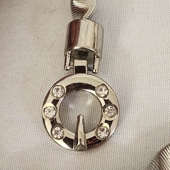 Silver Swirl Spring Stretch Fashion Belt - Picture 5 of 11